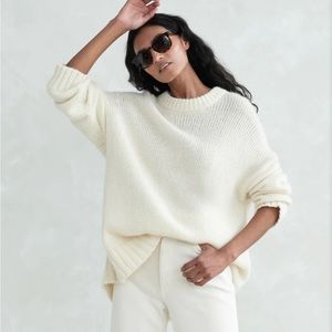 Jenni Kayne baby Alpaca Cocoon Crewneck Sweater XXS Ivory